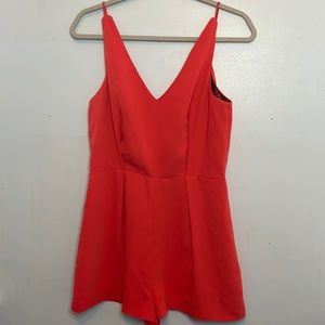 Romper with lace back